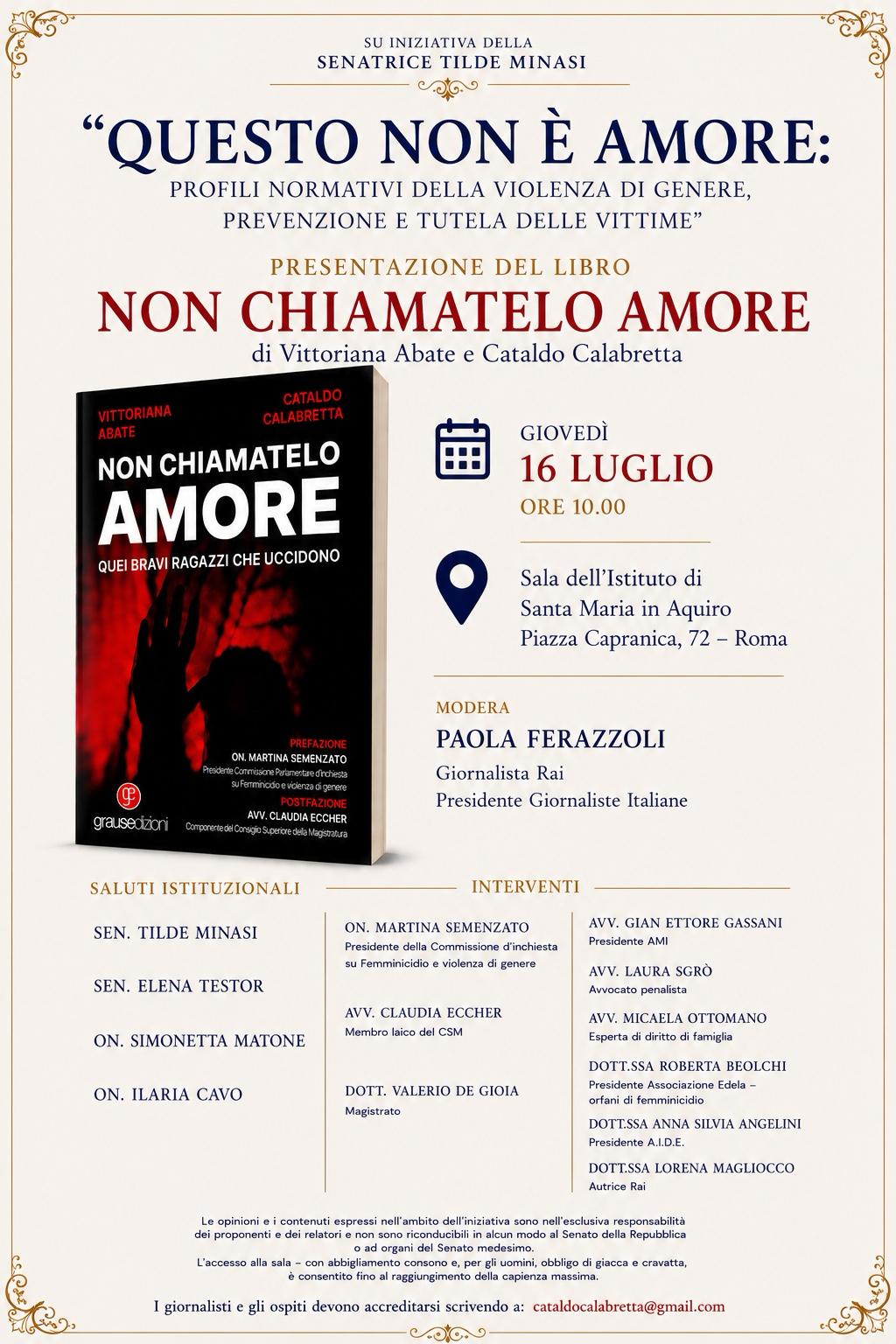 Vittoriana Abate e Cataldo Calabretta , Questo non è amore - IlGraffio - Monica Macchioni Vittoriana Abate e Cataldo Calabretta , Questo non è amore - IlGraffio - Monica Macchioni