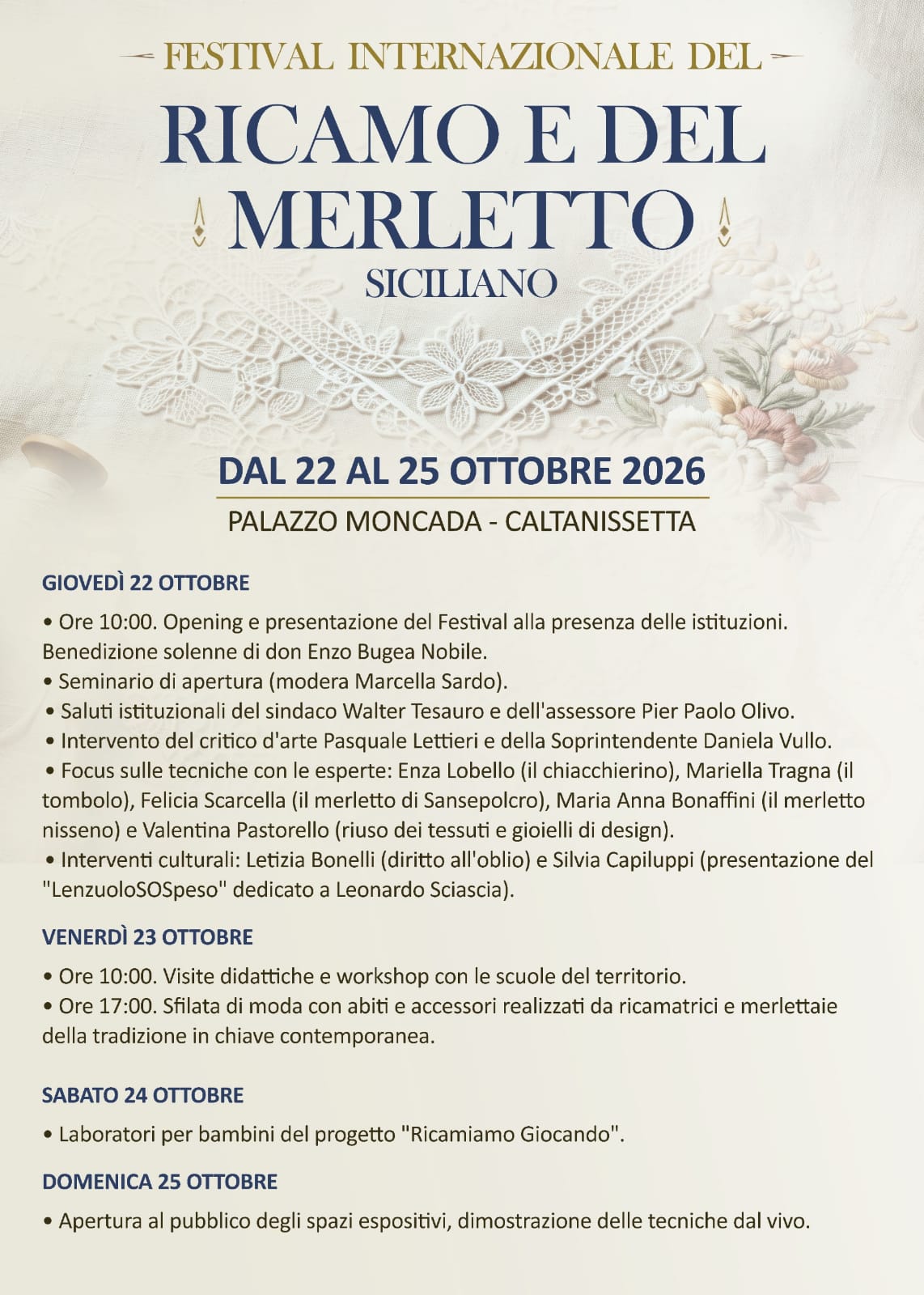 Ricamo e Merletto Siciliano - SprayNews - Monica Macchioni Ricamo e Merletto Siciliano - SprayNews - Monica Macchioni